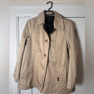 London Fog Classic Beige Trench-Style Jacket – Size 10 Petite